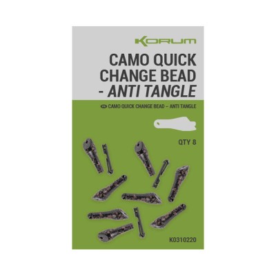 Korum Camo Quick Change Bead - Anti Tangle, 8buc/plic foto