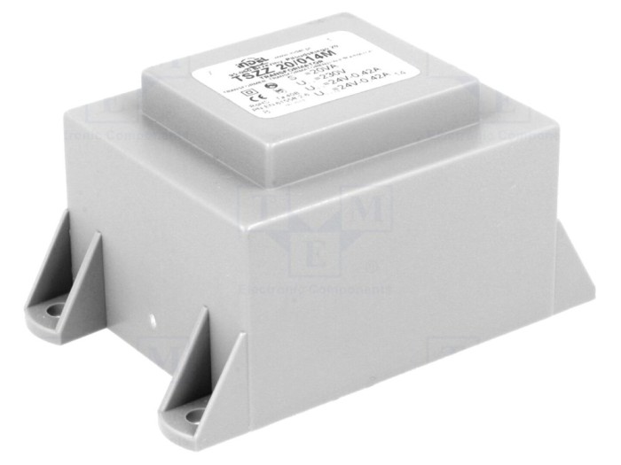Transformator &Icirc;ncapsulat 20VA 230V 24V PCB