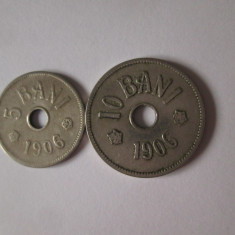 Romania lot 2 monede:5+10 Bani 1906