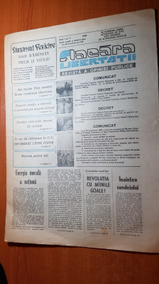 ziarul &amp;quot;flacara libertatii &amp;quot; 28 decembrie 1989 - anul 1,nr.1,-revolutia romana foto