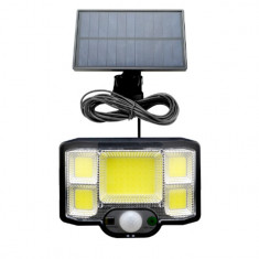 Lampa solara JD2096BA, suport prindere, senzor, telecomanda, 40W