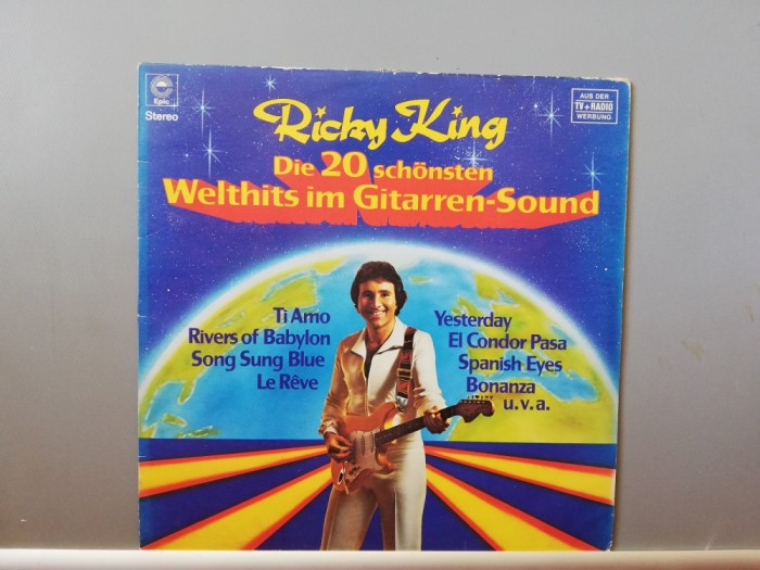Ricky King &ndash; 20 World Hits in Guitar Sound (1978/CBS/RFG) - Vinil/Vinyl/ca Nou