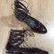 Balerini - pantofi dama noi piele naturala burgundy / grena model deosebit marime 37