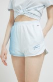 Cumpara ieftin Tommy Jeans pantaloni scurti femei, modelator, high waist