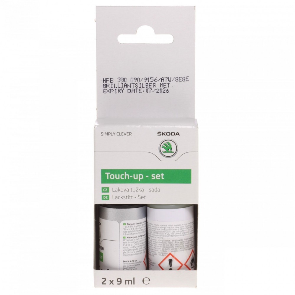 Juego De Pintura En Spray Original Skoda - BRILLIANT SILVER (9156/A7W/8E8E