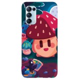 Husa compatibila cu Oppo A53 model Anime Mushroom, Silicon, TPU, Viceversa, Transparent, Carcasa