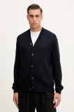 Armani Exchange cardigan din amestec de l&acirc;nă culoarea albastru marin, XM001914 AF14008