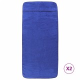Cumpara ieftin Prosoape de plaja, 2 buc., albastru, 75x200 cm, textil 400 GSM