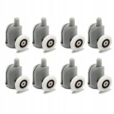 Set 8 Role Cabina Dus Aquaparts, Plastic, Gri - Rola Ghidaj Usa Cabina, Diametru XXmm