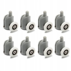 Set 8 role pentru cabina de dus, Aquaparts, Plastic, Gri