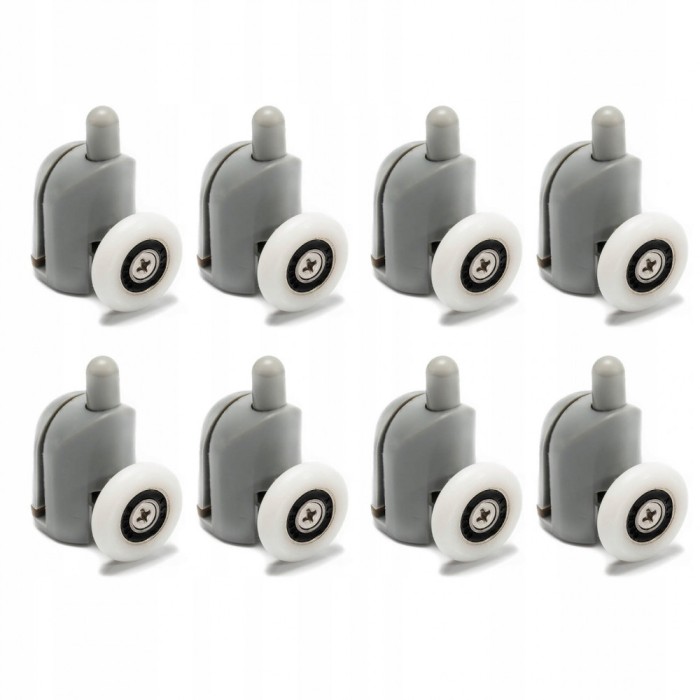 Set 8 role pentru cabina de dus, Aquaparts, Plastic, Gri