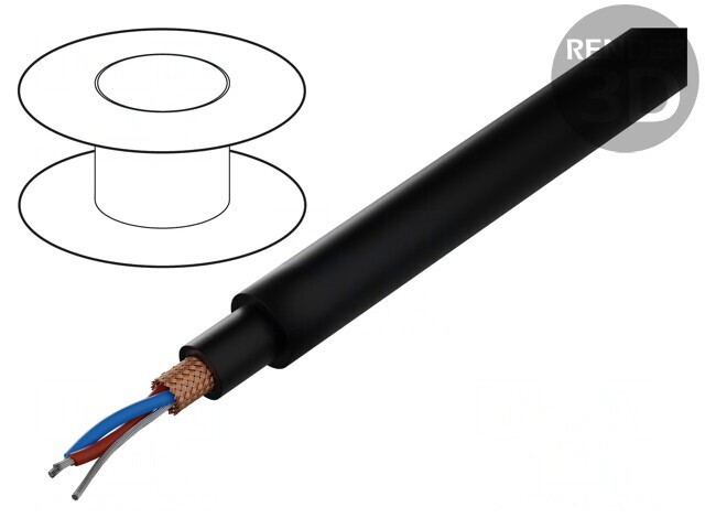 Cablu DMX Negru 100m 110&Omega;