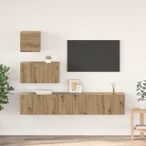 vidaXL Set comodă TV Pe perete Altele 4 pcs stejar artizanal 80 x 30 x 30 cm
