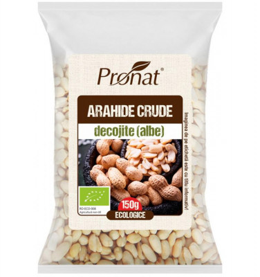 Arahide Crude Decojite Albe Bio 150 grame Pronat foto