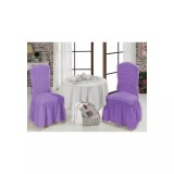 Cumpara ieftin Set 6 huse scaune cu volane din bumbac elasticizat - HEP81