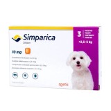 Simparica Caini XS 10 mg (2.5 - 5 kg), 3 tablete