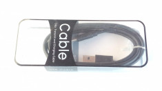 cablu incarcare rapida USB - Type C 100 cm. negru foto