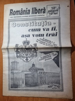 romania libera 1991 - constitutia romaniei foto