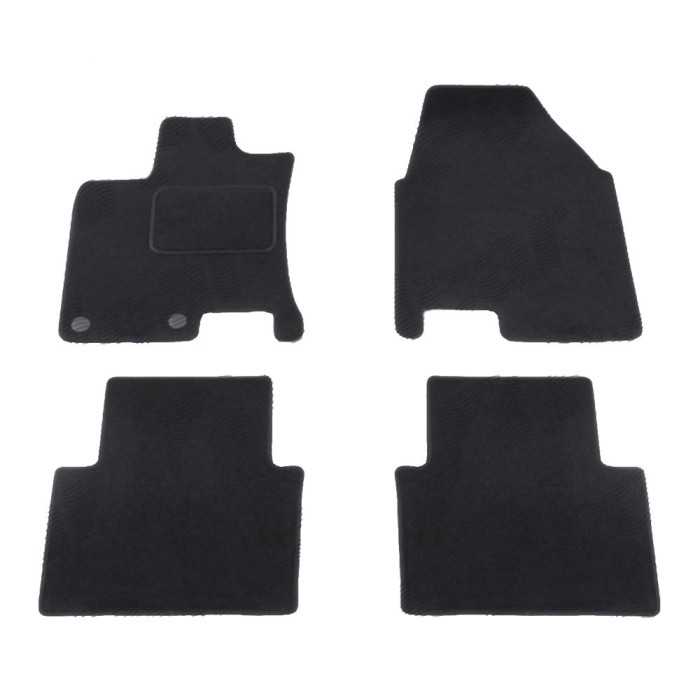 Set covorase auto mocheta Velor NISSAN QASHQAI (J10), 03.2007-05.2014, negru, 7 locuri,
