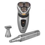 Cumpara ieftin Aparat de Ras si Barbierit 3 in 1 Zowael RSCX-5800, Acumulator, Inox, 3 Capete Rotative, Tuns Nas, Mustata, Perciuni, Ceafa + Cutie Transport
