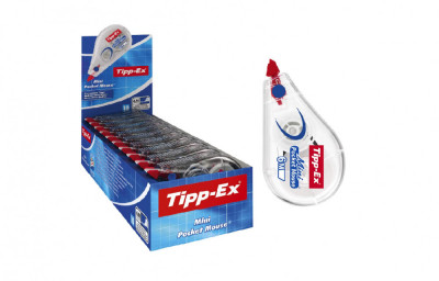 Tipp-Ex Benzi de corectare rezistente la rupere cu alunecare lina, culoare alba, 6m x 5mm - RESIGILAT foto