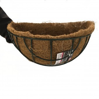 Suport pentru flori din cocos si metal Strend Pro CocoH-30, dimensiune 30x14x13 cm foto