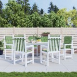 vidaXL Perne de scaun spătar &icirc;nalt, 6 buc., model frunze, textil 361333