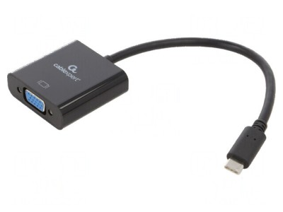 Adaptor USB 3.1 la D-Sub 15pin HD, USB C, 0,15m, Negru foto