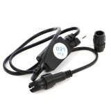 Cablu de alimentare Hoff pentru cablu luminos de exterior cu LED cu diametru de 11 mm, negru