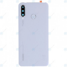 Huawei P30 Lite (MAR-LX1A MAR-L21A) Capac baterie alb perlat (VERSIUNEA CAMERA SPATE 24MP) 02352PML