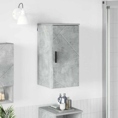 vidaXL Dulap de Baie cu ușă Gri beton 30 x 31.5 x 61 cm Lemn compozit 883347