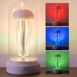 Lampa de veghe LED cu meduza, lumina colorata, rotativa, &Oslash;10x20cm, alb, CMCLASS