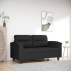 Gossi canapea cu 2 locuri, negru, 120 cm, tesatura microfibra