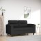 Gossi canapea cu 2 locuri, negru, 120 cm, tesatura microfibra