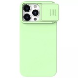 Husa pentru iPhone 15 Pro Max - Nillkin CamShield Silky MagSafe Silicone - Mint Green