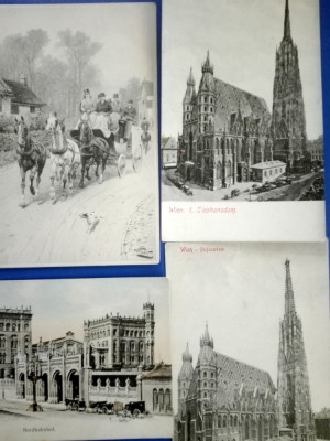 Wiena - sase carti postale 1900 foto
