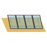 Sistem complet montare, structura pe beton pentru 4 panouri solare fotovoltaice cu unghi 20 grade Breckner Germany