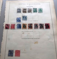 Lot 15 timbre vechi Germania (Deutsches Reich) 1875&ndash;1879 + timbre fiscale &bdquo;Frei durch Abl&ouml;sung&rdquo; -A42