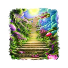 Sticker decorativ, Peisaj, Verde, 55 cm, 6687ST foto