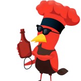 Cumpara ieftin Sticker decorativ, Chicken, Rosu, 76 cm, 8965ST, Oem