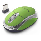 Cumpara ieftin Mouse wireless 2.4 GHz, Xtreme Harrier, 1000 DPI, cu 3 butoane, receptor nano USB, verde