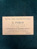 Carte de vizita Hotel des Champs-Elysees