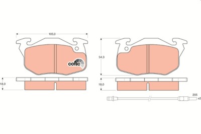 TRW GDB327 COTEC set placute frana,frana disc foto