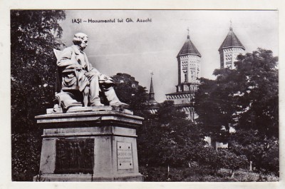 bnk cp Iasi - Monumentul lui Gh Asachi - uzata foto