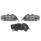 Set faruri Audi A6 (C5), 05.1997-05.2001, partea Stanga+Dreapta, Tuning, Fata, cu lumina de parcare LED; tip bec H1+H1; manual/electric; transparent,