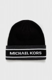 Cumpara ieftin Michael Kors caciula culoarea negru, din tesatura neteda