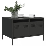 Dulap TV, negru, 68x50x43,5 cm, oțel laminat la rece