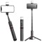 Selfie Stick Stabil Wireless, 75cm - Techsuit LED Tripod (Q12S) - Black