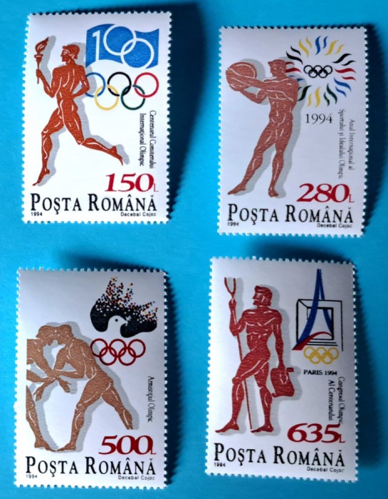 TIMBRE ROM&Acirc;NIA LP1246/1994 Anul Sportului si Idealului Olimpic -Serie simplă MNH