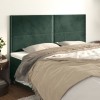VidaXL Tăblii de pat, 4 buc, verde &icirc;nchis, 100x5x78/88 cm, catifea 3116261